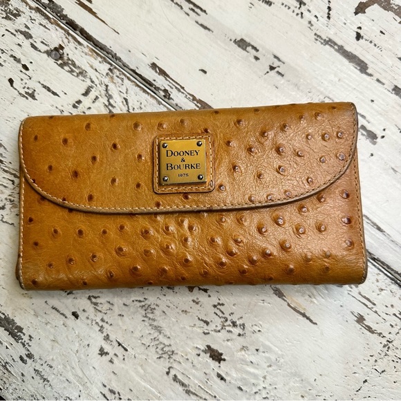 Dooney & Bourke Handbags - Dooney & Bourke Ostrich Wallet Checkbook Holder